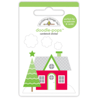 Doodlebug Design - Home for the Holidays - Christmas - Doodle-Pops - 3 Dimensional Cardstock Stickers - Holiday Home