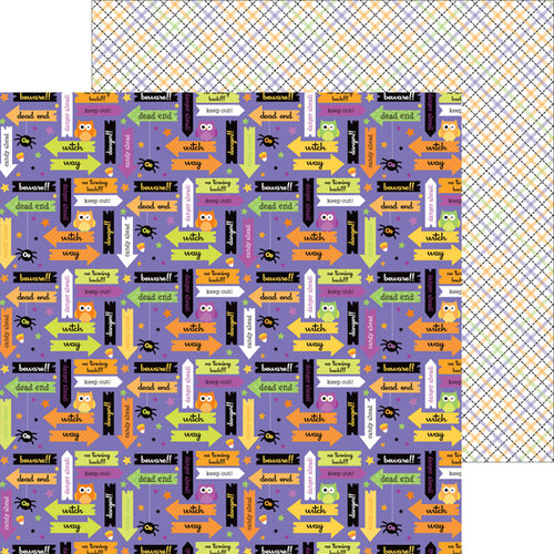 Doodlebug Design - Halloween Parade Collection - 12 x 12 Double Sided Paper - Every Witch Way