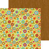 Doodlebug Design - Happy Harvest Collection - 12 x 12 Double Sided Paper - Fall Flowers