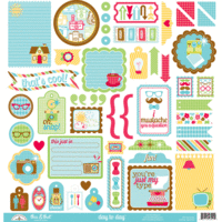 Doodlebug Design - Day to Day Collection - 12 x 12 Cardstock Stickers - This and That