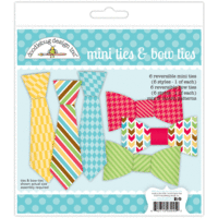 Doodlebug Design - Day to Day Collection - Mini Bow Ties and Ties Paper Craft Kit