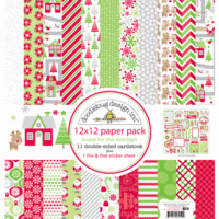 Doodlebug Design - Home for the Holidays - Christmas - 12 x 12 Paper Pack