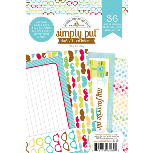 Doodlebug Design - Day to Day Collection - 4 x 6 Album Inserts