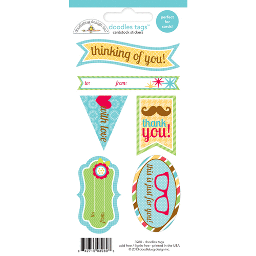 Doodlebug Design - Day to Day Collection - Cardstock Stickers - Tags