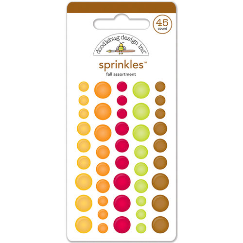 Doodlebug Design - Happy Harvest Collection - Sprinkles - Self Adhesive Enamel Dots - Fall
