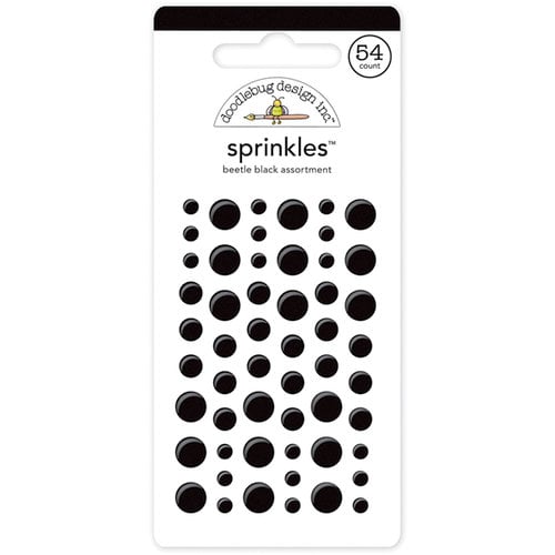 Doodlebug Design Enamel Dots - Beetle Black