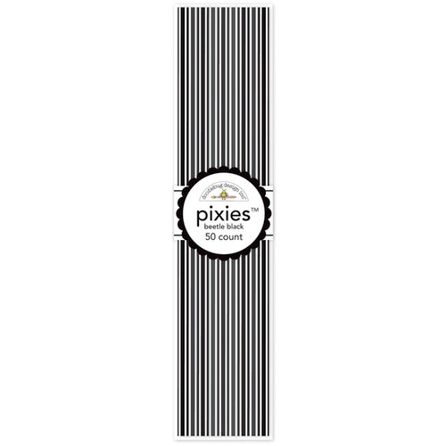 Doodlebug Design - Pixies - Straw Picks - Beetle Black