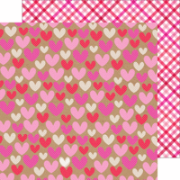 Doodlebug Design - Sweetheart Collection - 12 x 12 Double Sided Paper - Hopelessly Devoted