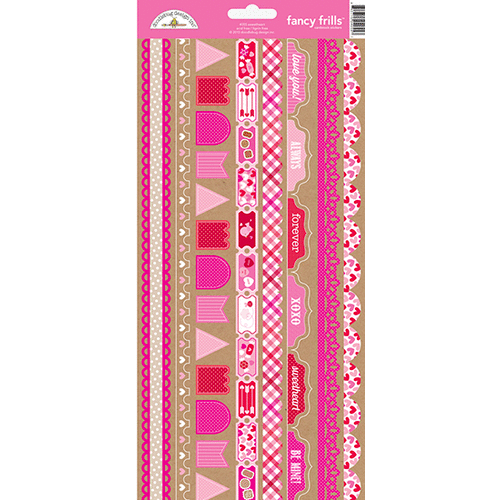 Doodlebug Design - Sweetheart Collection - Cardstock Stickers - Fancy Frills