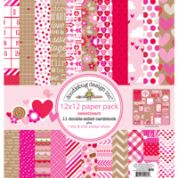 Doodlebug Design - Sweetheart Collection - 12 x 12 Paper Pack