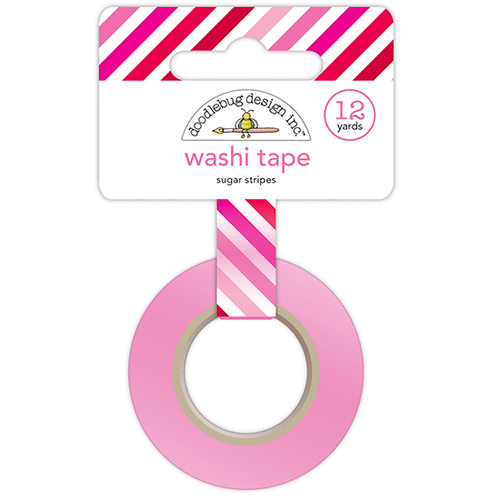 Doodlebug Design - Sweetheart Collection - Washi Tape - Sugar Stripes