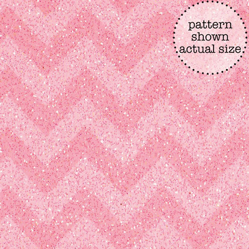 Doodlebug Design - Sugar Coated Cardstock - 12 x 12 Chevron Glittered Cardstock - Cupcake