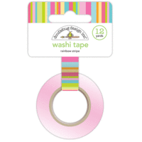 Doodlebug Design - Springtime Collection - Washi Tape - Rainbow Stripe