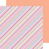 Doodlebug Design - Sugar Shoppe Collection - 12 x 12 Double Sided Paper - Sorbet Stripe