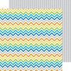 Doodlebug Design - Hip Hip Hooray Collection - 12 x 12 Double Sided Paper - Shades of Chevron