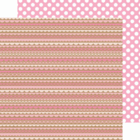 Doodlebug Design - Kraft in Color Collection - 12 x 12 Double Sided Paper - Cupcake Scallop