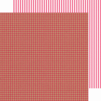 Doodlebug Design - Kraft in Color Collection - 12 x 12 Double Sided Paper - Ladybug Houndstooth