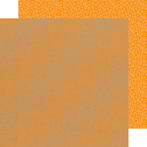Doodlebug Design - Kraft in Color Collection - 12 x 12 Double Sided Paper - Tangerine Stripe