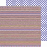 Doodlebug Design - Kraft in Color Collection - 12 x 12 Double Sided Paper - Lilac Scallop