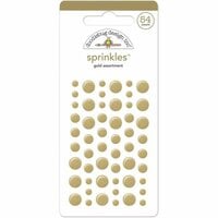 Doodlebug Design - The Graduates Collection - Sprinkles - Self Adhesive Enamel Dots - Gold