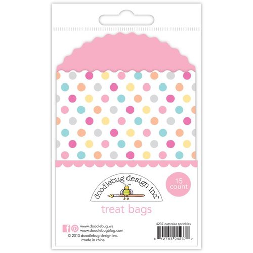 Doodlebug Design - Sugar Shoppe Collection - Treat Bags - Cupcake Sprinkles
