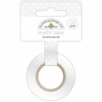 Doodlebug Design - Washi Tape - Lily White Swiss Dot