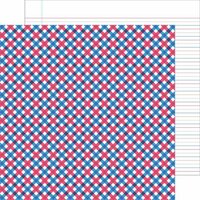 Doodlebug Design - Patriotic Parade Collection - 12 x 12 Double Sided Paper - Proud Plaid