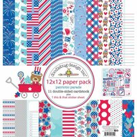 Doodlebug Design - Patriotic Parade Collection - 12 x 12 Paper Pack