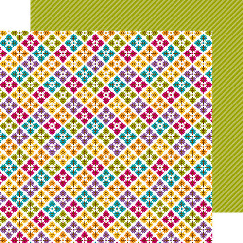 Doodlebug Design - Friendly Forest Collection - 12 x 12 Double Sided Paper - Autumn Patchwork