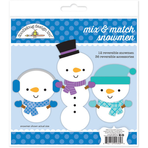 Doodlebug Design - Frosty Friends Collection - Mix and Match Snowmen Craft Kit