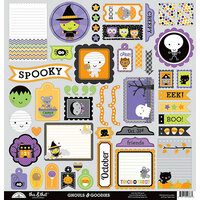 Doodlebug Design - Ghouls and Goodies Collection - Halloween - 12 x 12 Cardstock Stickers - This and That