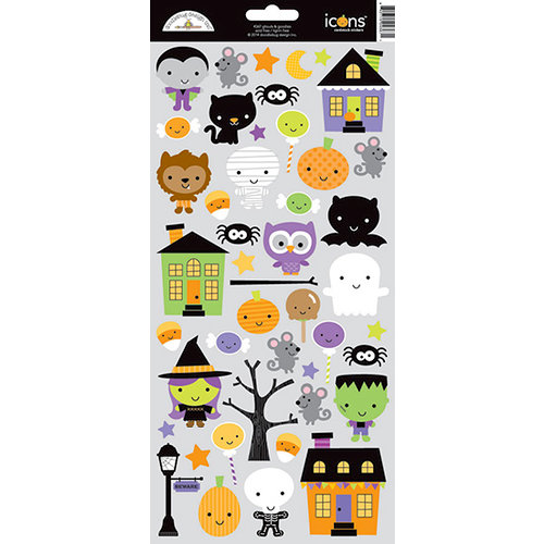 Doodlebug Design - Ghouls and Goodies Collection - Halloween - Cardstock Stickers - Icons