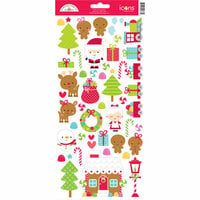 Doodlebug Design - Santa Express Collection - Christmas - Cardstock Stickers - Icons
