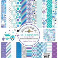 Doodlebug Design - Frosty Friends Collection - Christmas - 12 x 12 Paper Pack
