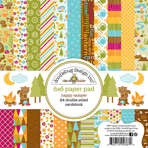 Doodlebug Design - Happy Camper Collection - 6 x 6 Paper Pad