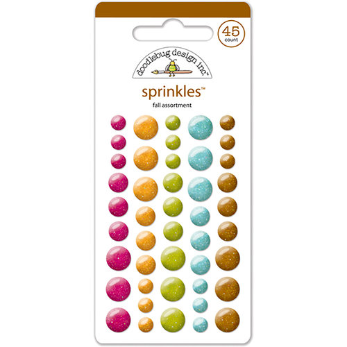 Doodlebug Design - Sprinkles - Self Adhesive Enamel Dots - Fall