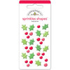 Doodlebug Design - Santa Express Collection - Christmas - Sprinkles - Self Adhesive Enamel Shapes - Holly Berries