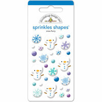 Doodlebug Design - Frosty Friends Collection - Christmas - Sprinkles - Self Adhesive Enamel Shapes - Snow Flurry