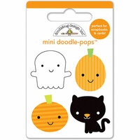 Doodlebug Design - Ghouls and Goodies Collection - Halloween - Doodle-Pops - 3 Dimensional Cardstock Stickers - Mini - Punkins and Friends