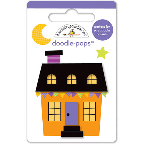 Doodlebug Design - Ghouls and Goodies Collection - Halloween - Doodle-Pops - 3 Dimensional Cardstock Stickers - Mini - Halloween House