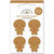 Doodlebug Design - Santa Express Collection - Christmas - Doodle-Pops - 3 Dimensional Cardstock Stickers - Jolly Gingerbread