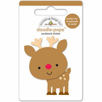 Doodlebug Design - Santa Express Collection - Christmas - Doodle-Pops - 3 Dimensional Cardstock Stickers - Darling Deer