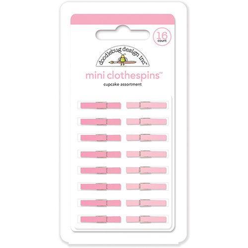 Doodlebug Design - Mini Clothespins - Cupcake