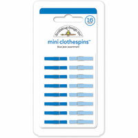 Doodlebug Design - Mini Clothespins - Blue Jean