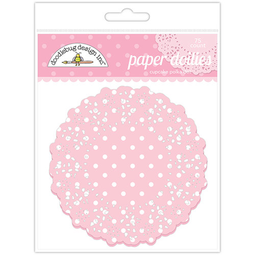 Doodlebug Designs - Paper Doilies - Polka Dot - Cupcake