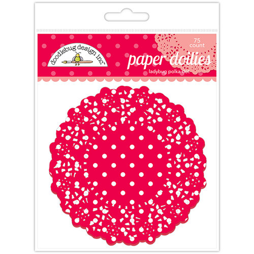 Doodlebug Designs - Paper Doilies - Polka Dot - Ladybug