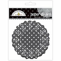 Doodlebug Design - Paper Doilies - Polka Dot - Beetle Black