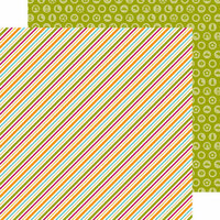 Doodlebug Design - Happy Camper Collection - 12 x 12 Double Sided Paper - Summertime Stripe