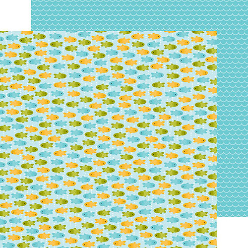 Doodlebug Design - Happy Camper Collection - 12 x 12 Double Sided Paper - Babbling Brook