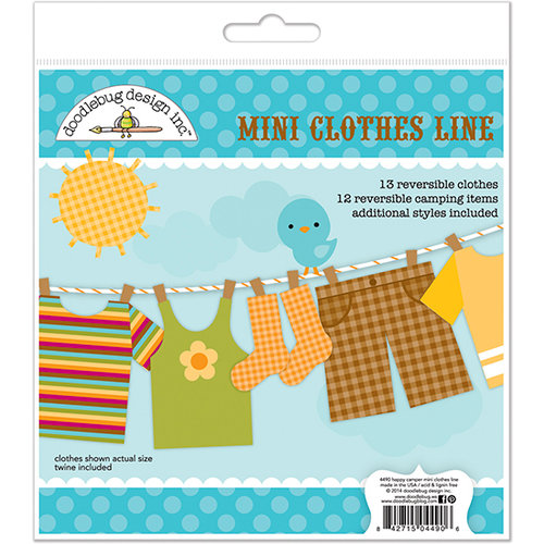 Doodlebug Design - Happy Camper Collection - Mini Clothes Line